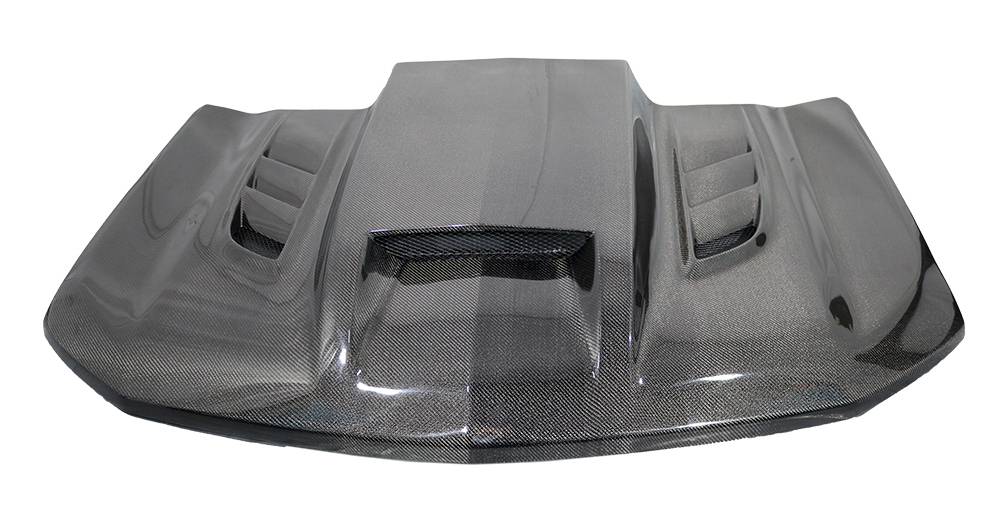 2019-2023 Chevrolet Silverado 2 doors 4 doors VTM Style Double Sided Carbon Fiber Carbon Fiber Black Hood-2