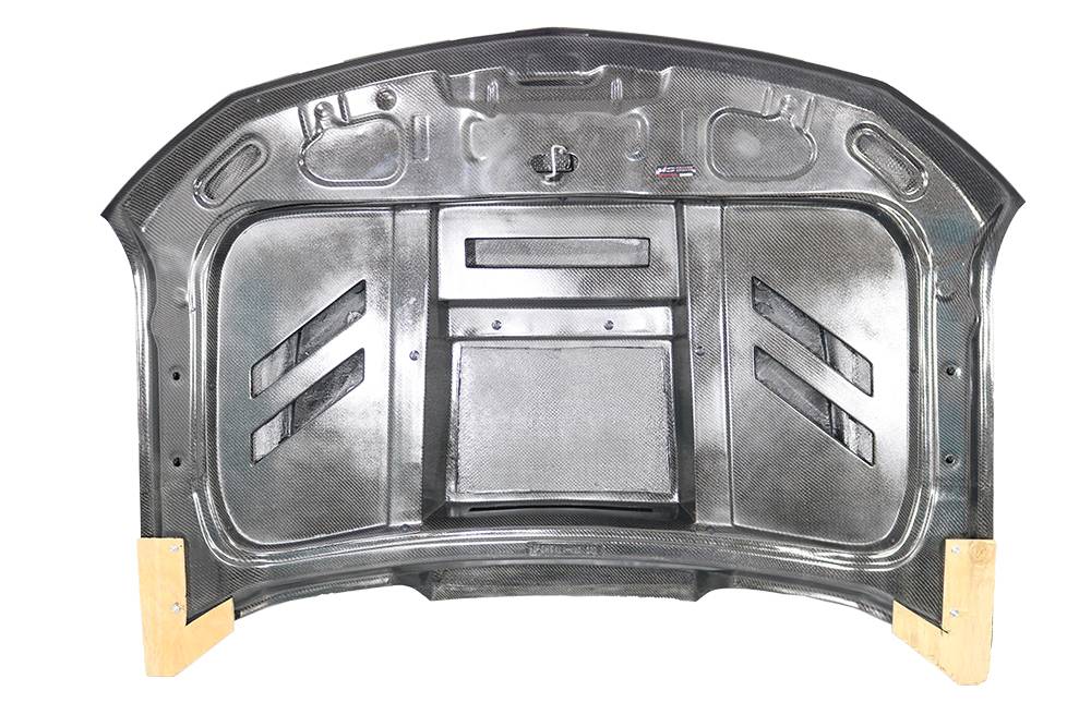 2019-2023 Chevrolet Silverado 2 doors 4 doors VTM Style Double Sided Carbon Fiber Carbon Fiber Black Hood-5