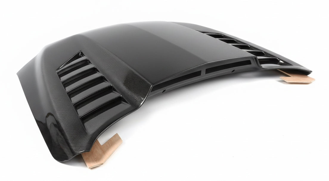 2019-2025 Dodge Ram 1500 2 doors 4 doors TMS Style Carbon Fiber Black Hood