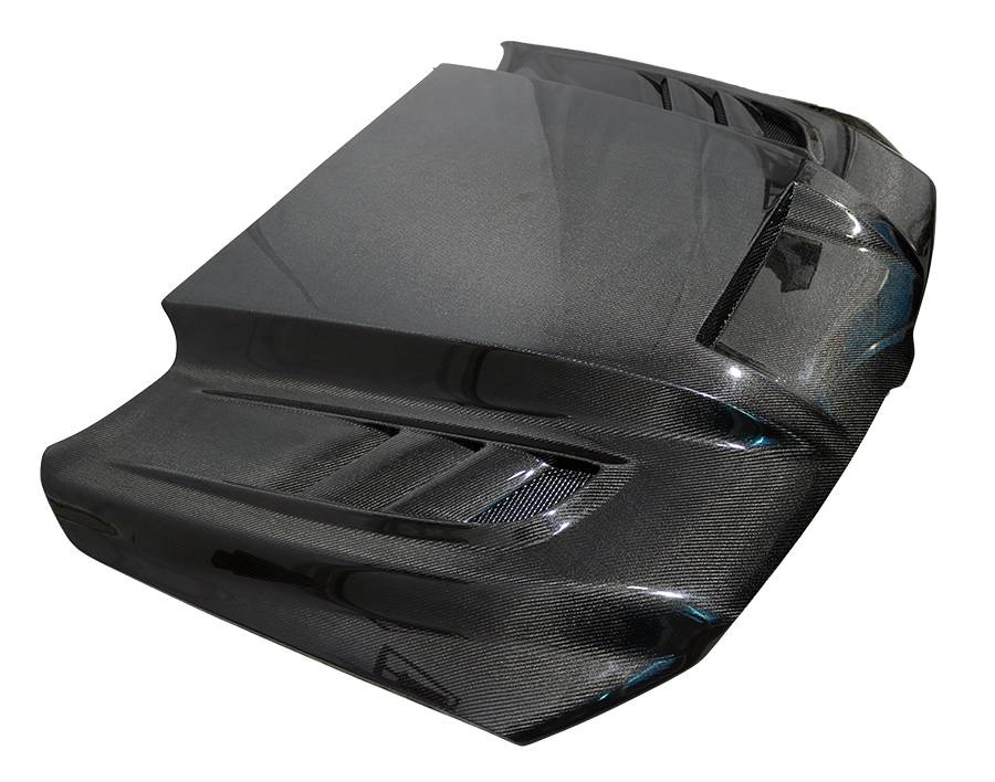 2019-2023 Dodge Ram 1500 2 doors 4 doors TMS Style Carbon Fiber Black Hood-2