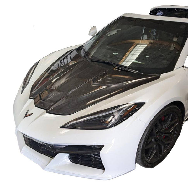 2020-2024 Chevrolet Corvette APEX Style Double Sided Carbon Fiber Carbon Fiber Hood-2