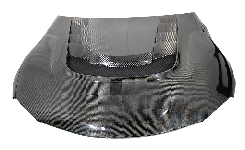 2020-2024 Toyota Supra 2 doors VRS Style Double Sided Hybrid Carbon Fiber Double Sided Carbon Fiber Carbon Fiber Black Hood-2