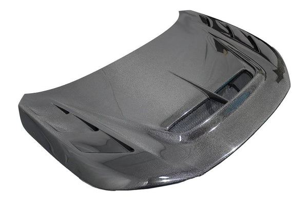2023-2025 Honda Civic FL5 Type R 4 doors AS Style Carbon Fiber Black Double Sided Dry Hood-1