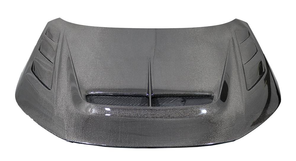 2023-2025 Honda Civic FL5 Type R 4 doors AS Style Carbon Fiber Black Double Sided Dry Hood-3