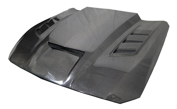 2024-2025 Ford Mustang 2DR Terminator Style Double Sided Carbon Fiber Hood
