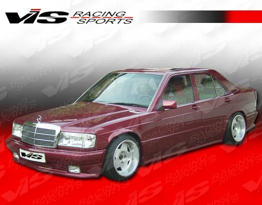 1984-1993 Mercedes C Class W201 4 doors EURO TECH Style FRP Primer Side Skirts-1