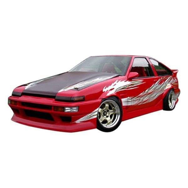 1984-1987 Toyota Corolla Hatchback 2 doors RF Style FRP Primer Side Skirts-2