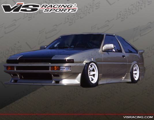 1984-1987 Toyota Corolla Hatchback 2 doors FRP Primer Side Skirts-1