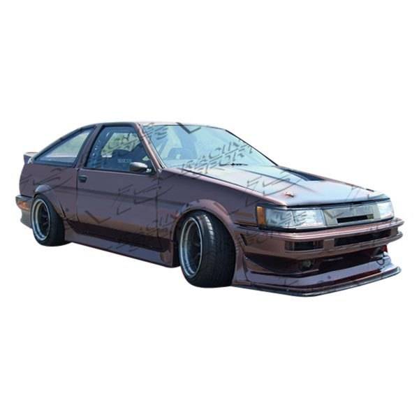 1984-1987 Toyota Corolla Hatchback MONSTER Style FRP Primer Full Kit-3