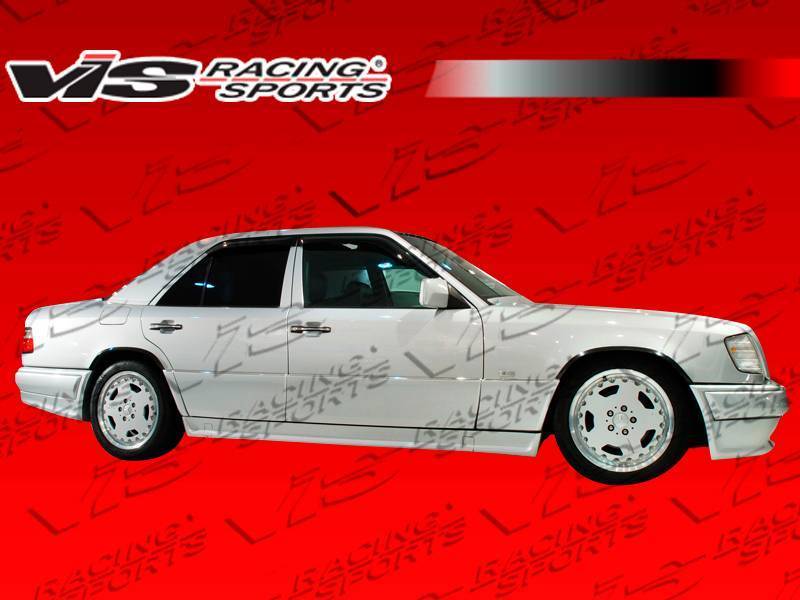 1986-1995 Mercedes E Class W124 4 doors EURO TECH Style FRP Primer Side Skirts-1