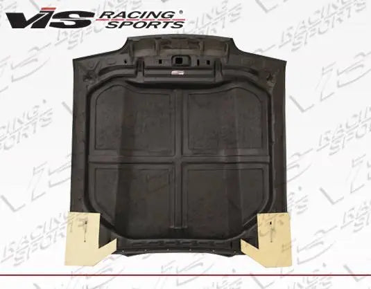 1987-1993 Ford Mustang 2 doors Cowl Induction Style Carbon Fiber Black Hood-4