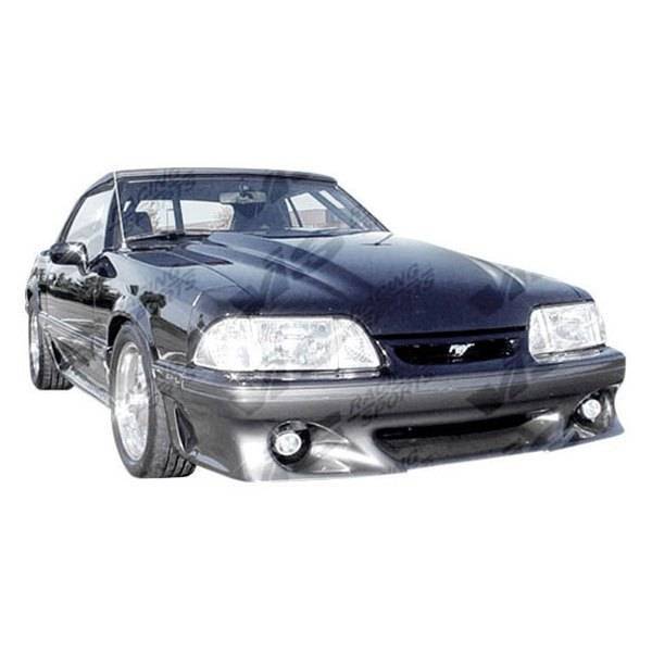 1987-1993 Ford Mustang 2 doors Stalker 2 Style FRP Primer Front Bumper-1