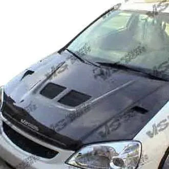 1988-1991 Honda CRX Hatchback EVO Style Carbon Fiber Black Hood-1