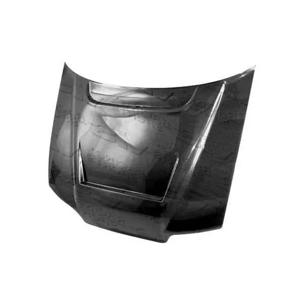 1988-1991 Honda CRX JDM Hatchback JS Style Carbon Fiber Black Hood-1
