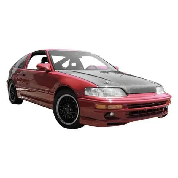 1988-1991 Honda CRX Hatchback US (SIR) Style Carbon Fiber Black Hood-1