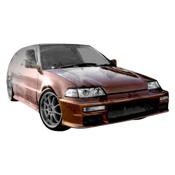 1988-1991 Honda Crx Hatchback TECHNO R Style FRP Primer Front Bumper-1