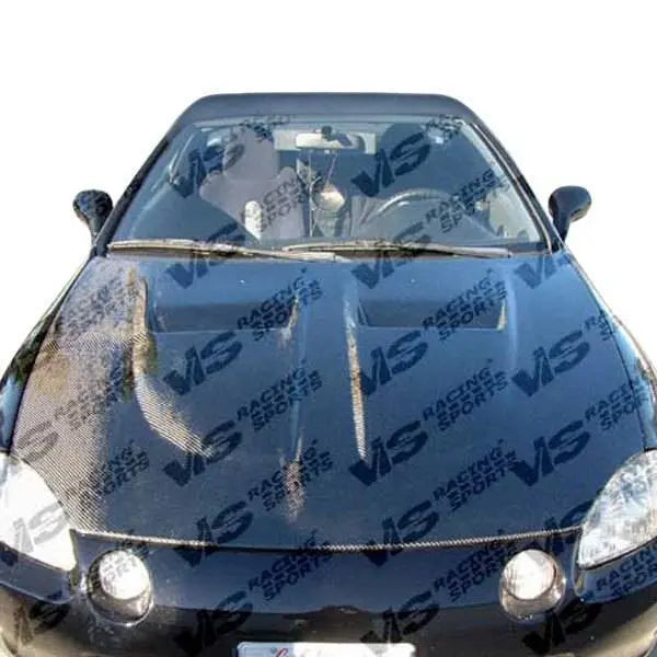 1988-1991 Honda Civic Hatchback XTREME GT Style Carbon Fiber Black Hood-1