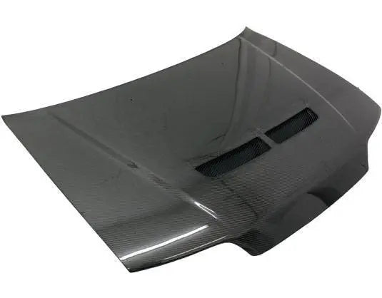 1988-1991 Honda Civic JDM Hatchback TECHNO R Style Carbon Fiber Black Hood-1