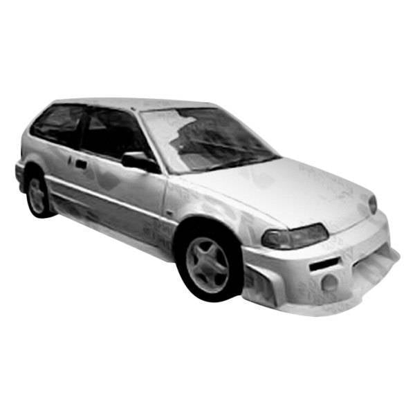 1988-1991 Honda Civic Hatchback QUEST Style FRP Primer Front Bumper-1