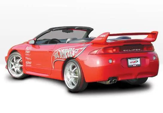 1995-1999 Mitsubishi Eclipse POLYURETHANE Black Side Skirts-1