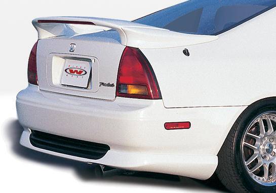 1992-1996 Honda Prelude POLYURETHANE Black Rear Lip-1