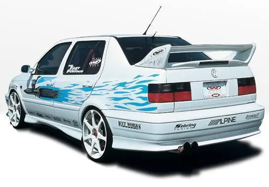 1993-1998 Volkswagen Jetta POLYURETHANE Black Side Skirts-1
