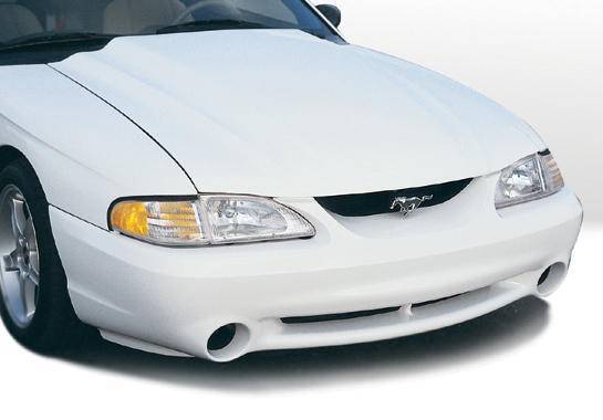 1994-1998 Ford Mustang POLYURETHANE Black Front Bumper-1