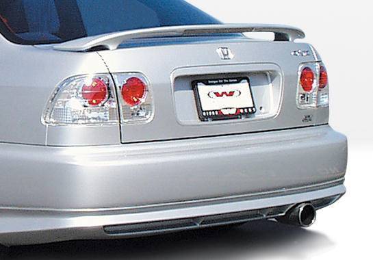 1996-1998 Honda Civic 2 doors 4 doors POLYURETHANE Black Rear Lip-1
