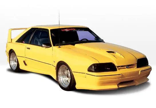 1987-1993 Ford Mustang POLYURETHANE Black Side Skirts-1