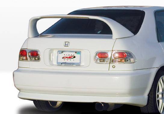 1992-1995 Honda Civic 4 doors POLYURETHANE Black Rear Lip-1