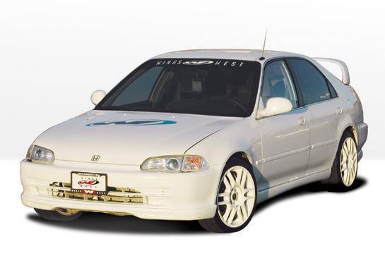 1992-1995 Honda Civic 4 doors POLYURETHANE Black Full Kit-2
