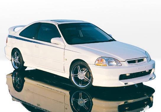 1996-1998 Honda Civic 4 doors POLYURETHANE Black Full Kit-2