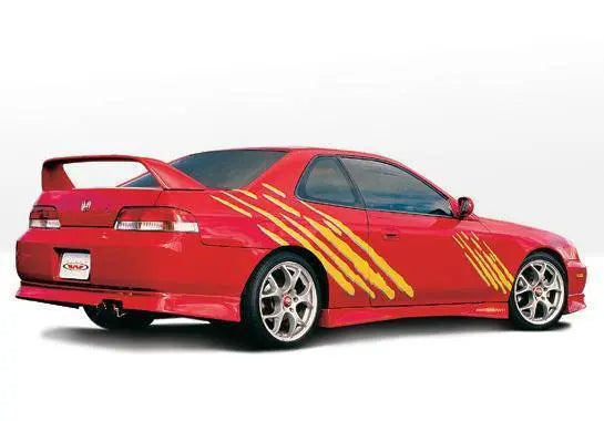 1997-2001 Honda Prelude POLYURETHANE Black Side Skirts-1