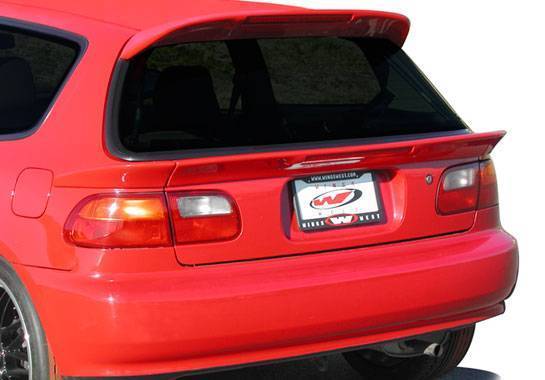 1992-1995 Honda Civic Hatchback POLYURETHANE Black Spoiler-1