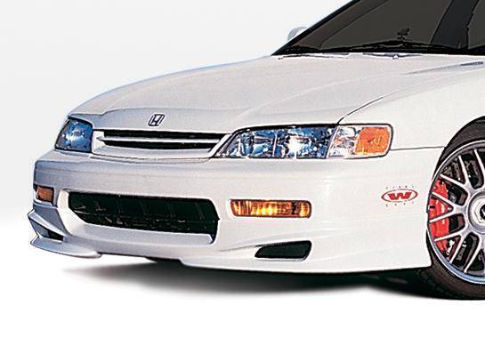 1994-1995 Honda Accord POLYURETHANE Black Front Lip-1