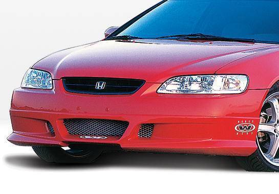 1998-2000 Honda Accord 2 doors POLYURETHANE Black Front Lip-1
