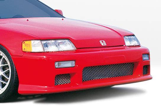 1988-1991 Honda Crx POLYURETHANE Black Front Bumper-1