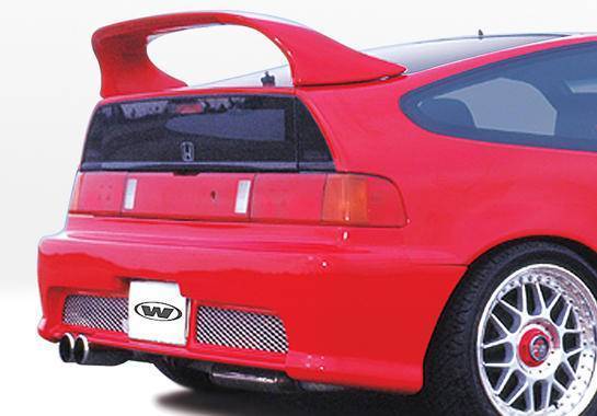 1988-1991 Honda Crx POLYURETHANE Black Rear Bumper-1