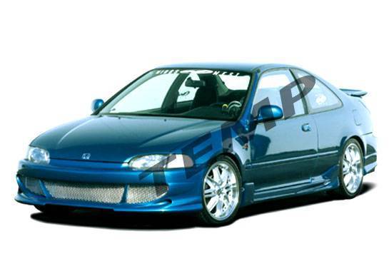 1992-1995 Honda Civic 2 doors POLYURETHANE Black Full Kit-2