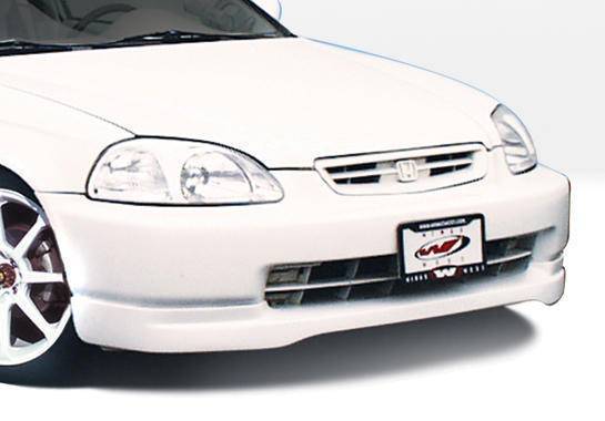 1996-1998 Honda Civic POLYURETHANE Black Front Lip-1