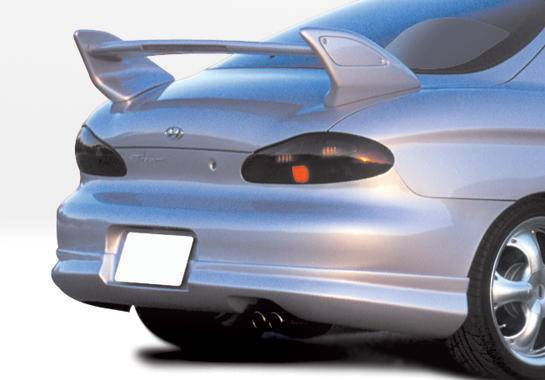 1997-1999 Hyundai Tiburon POLYURETHANE Black Rear Lip-1