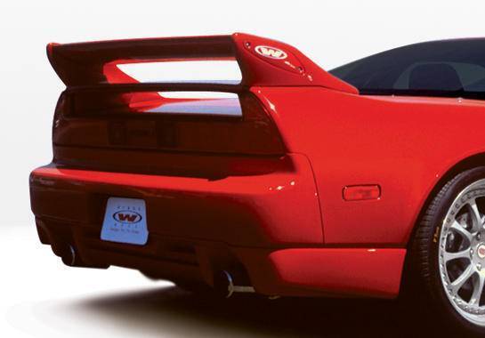 1991-2001 Acura NSX POLYURETHANE Black Rear Lip-1