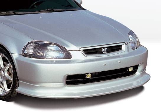 1999-2000 Honda Civic POLYURETHANE Black Front Lip-1
