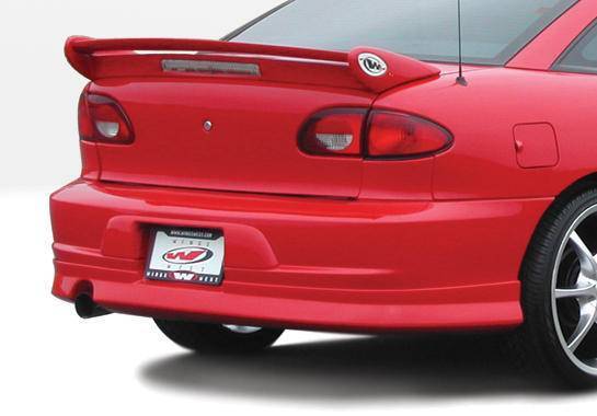 2000-2002 Chevrolet Cavalier 2 doors POLYURETHANE Black Rear Lip-1