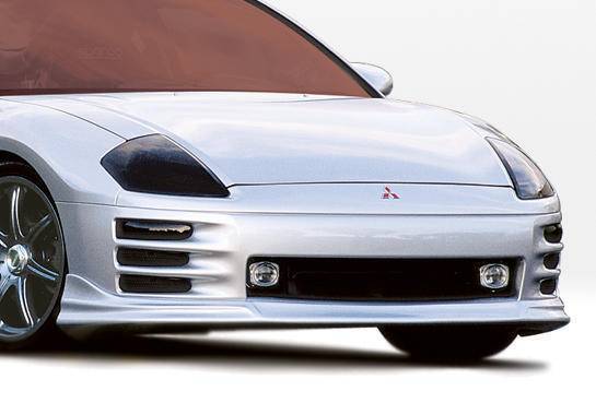 2000-2002 Mitsubishi Eclipse 2 doors POLYURETHANE Black Front Lip-1