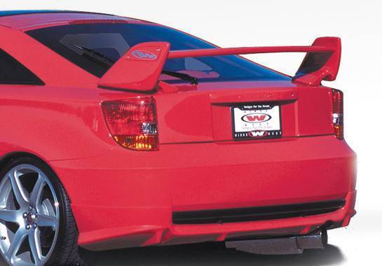 2000-2005 Toyota Celica 2 doors POLYURETHANE Black Rear Lip-1