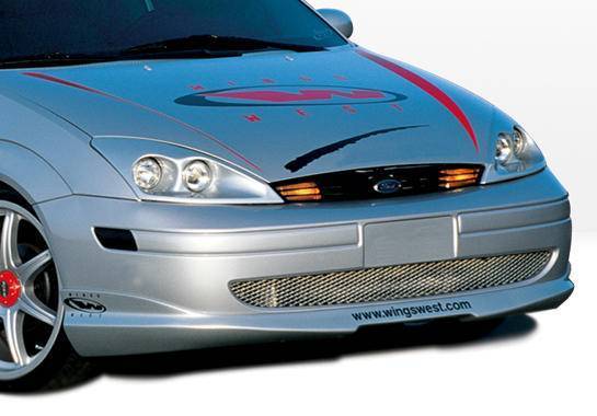 2000-2004 Ford Focus POLYURETHANE Black Front Lip-1