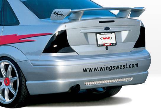 2000-2004 Ford Focus 4 doors POLYURETHANE Black Rear Lip-1