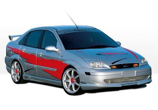 2000-2004 Ford Focus 4 doors POLYURETHANE Black Full Kit-1