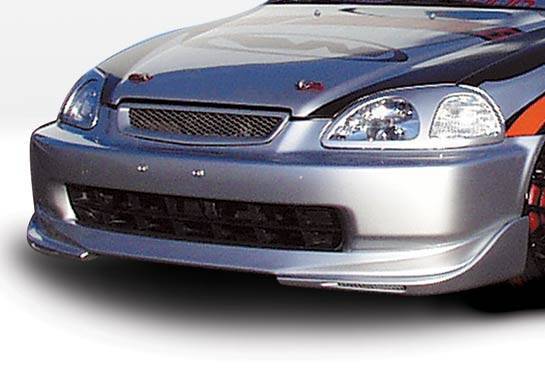 1996-1998 Honda Civic POLYURETHANE Black Front Lip-1